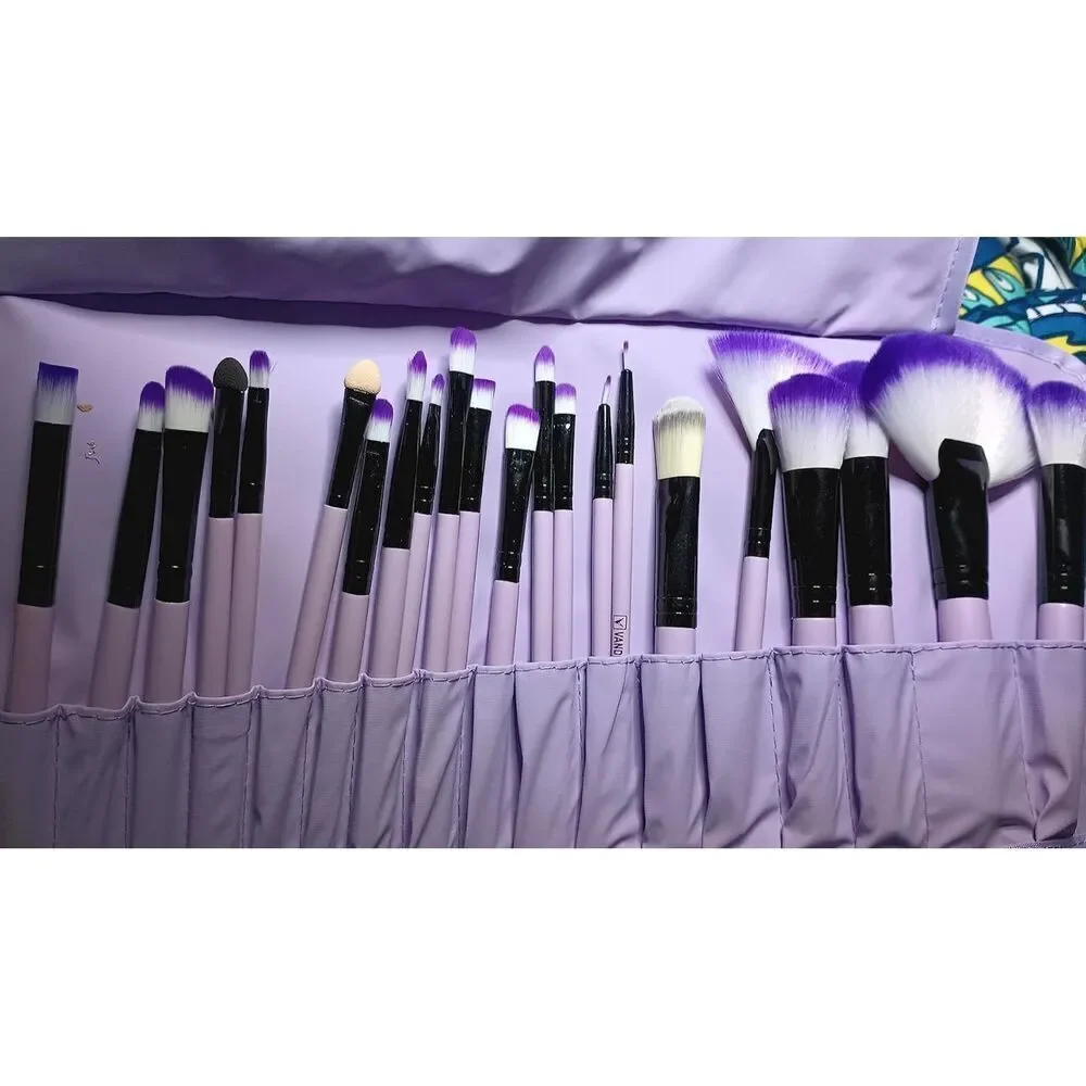 Vander 32pieces Purple Professional Makeup Foundation Makeup Brushes With Case